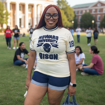Howard University Exclusive Premium Embroidered with Chenille Shirt Summer Cotton